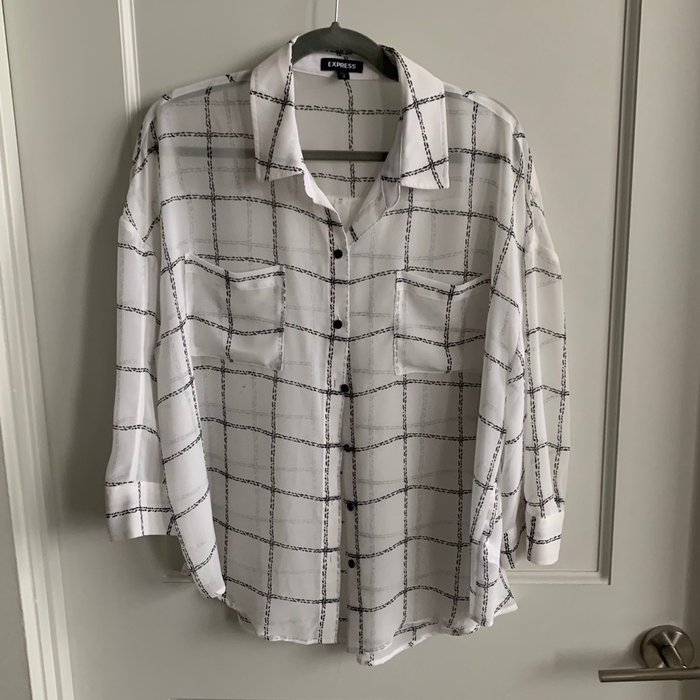 Express Sheer Flowy Top